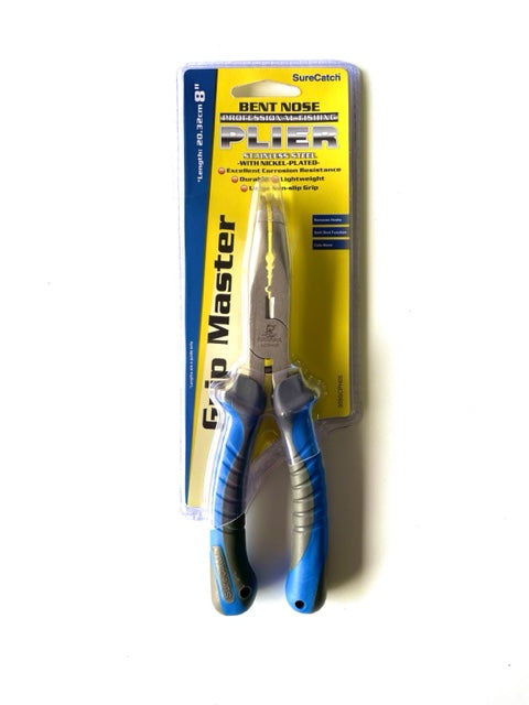 SURECATCH GRIP MASTER PLIERS 8'' S/S BENT NOSE