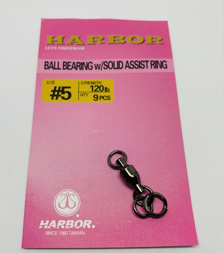 HARBOR BALL BEARING W/SOLID ASSIST RING #2 50LB 10PCS