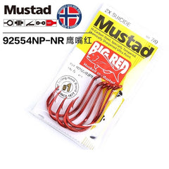MUSTAD 92554NPNR 5/0 BIG RED HOOK PRE PACK