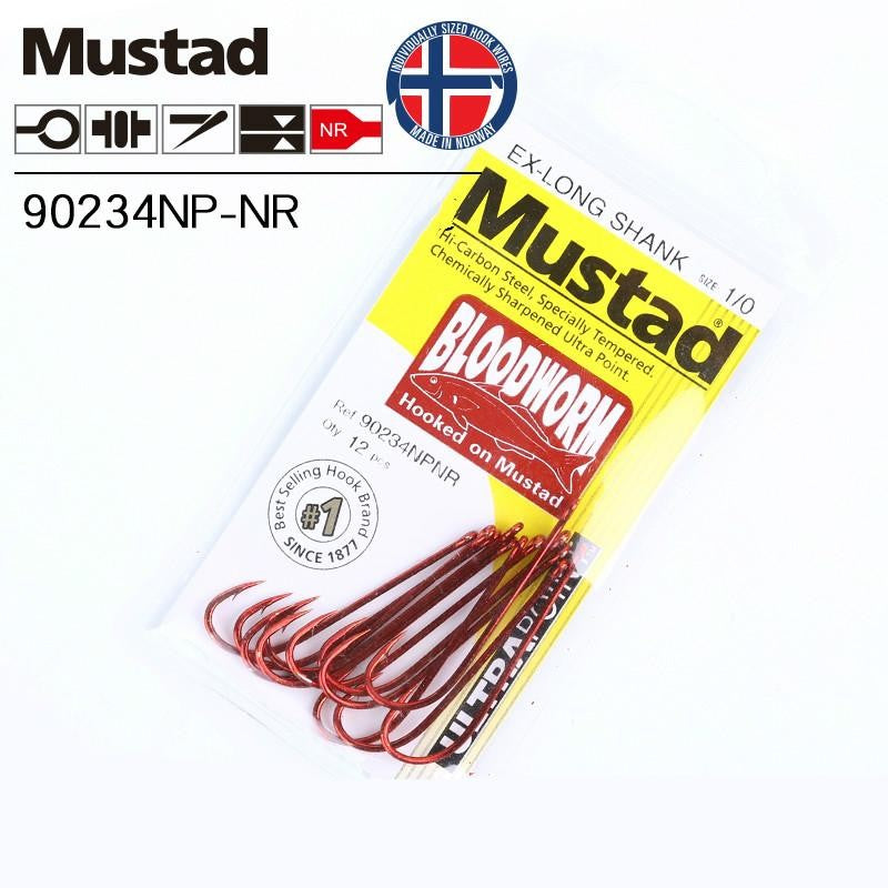 MUSTAD 90234NPNR SIZE 12 BLOODWORM HOOK PRE PACK – Anglers Fishing World