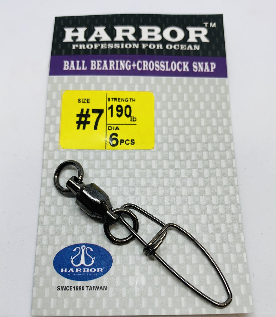 HARBOR BALL BEARING CROSSLOCK SNAP 7 380LB 6PCS